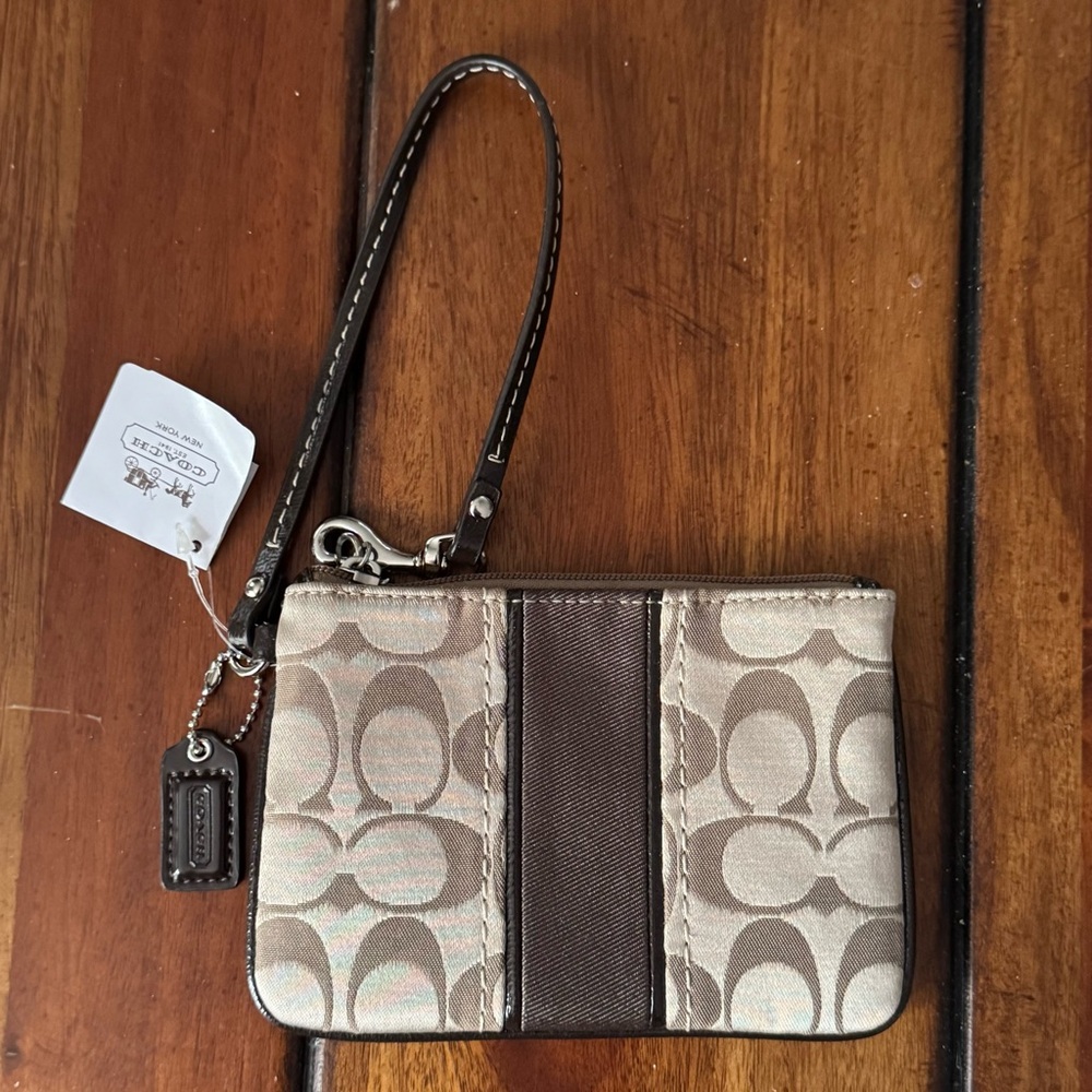 NWT Coach Signature Wristlet